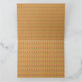 Geel, sinaasappel en bruin inpakpapier vellen ar kaart (Binnen)