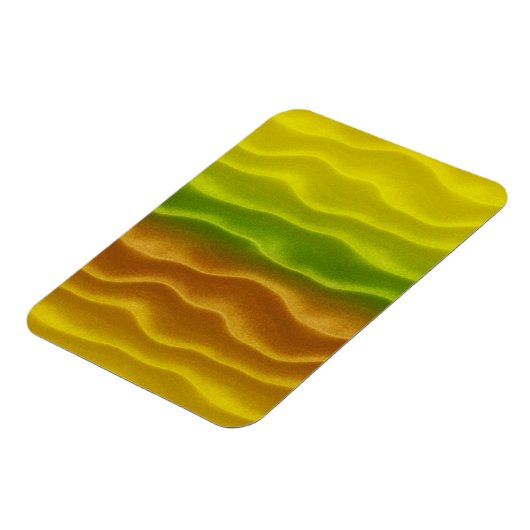 Geel Sinaasappel en groene zandduinen Magneet (Linkerzijde)