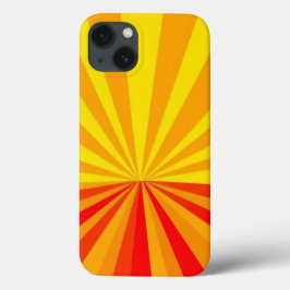 Geel, Sinaasappel en rode stralenpatroon mobiel Case-Mate iPhone Case