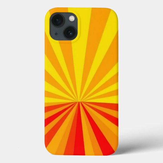 Geel, Sinaasappel en rode stralenpatroon mobiel Case-Mate iPhone Case (Achterkant)