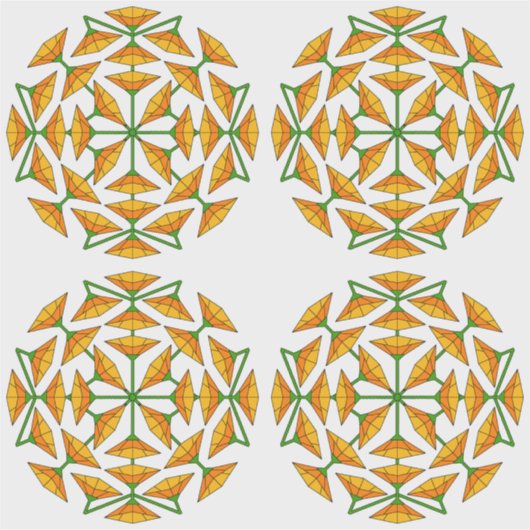 Geel Sinaasappel en Sinaasappel Gele Spiegelbloeme Sticker (Voorkant)