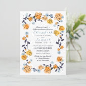 Geel Sinaasappel, Floral Rehearsal Kaart (Staand voorkant)