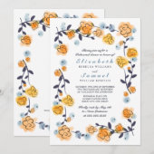 Geel Sinaasappel, Floral Rehearsal Kaart (Voorkant / Achterkant)