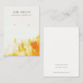 GEEL SINAASAPPEL FOG SNEE LANDSCAPE EARRING DISPLA VISITEKAARTJE (Voorkant / Achterkant)