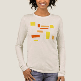 Geel Sinaasappel geometrische dozen Abstract Art D Tri-Blend Shirt