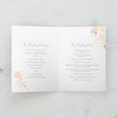 Geel sinaasappel grijs confetti bloemblaadjes brui programma (Binnen)