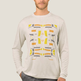 Geel Sinaasappel Grijs Symmetrische Southwest Art Tri-Blend Shirt