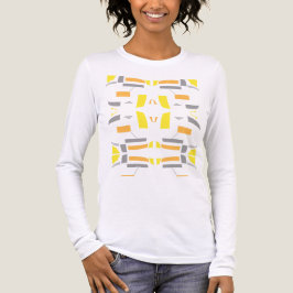 Geel Sinaasappel Grijs Symmetrische Southwest Art Tri-Blend Shirt