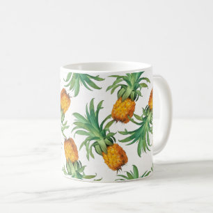 Geel Sinaasappel Groen Ananas Patroon Koffiemok