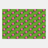 Geel Sinaasappel Groen Bloemen Artisan Haakprint Inpakpapier Vel (Voorkant 3)