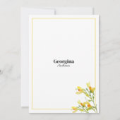 Geel sinaasappel groen lente bloemenVrijgezellenfe Kaart (Achterkant)