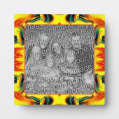 Geel Sinaasappel groen wervelt Creëer je eigen fot Fotoplaat (Voorkant)