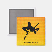 Geel Sinaasappel hoogspringen Magneet (Voorkant / Achterkant)