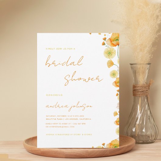 Geel Sinaasappel Levendige Zomertuin Vrijgezellenf Kaart