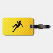 Geel Sinaasappel loopt Bagagelabel (Achterkant horizontaal)