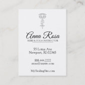 *~* Geel Sinaasappel Lotus Reiki Healing Yoga Nirv Visitekaartje (Achterkant)