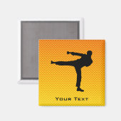 Geel Sinaasappel Martial Arts Magneet (Voorkant / Achterkant)