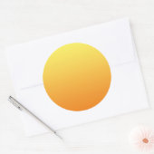 Geel & Sinaasappel Ombre Ronde Sticker (Envelop)