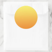 Geel & Sinaasappel Ombre Ronde Sticker (Tas)