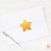 Geel & Sinaasappel Ombre Ster Sticker (Envelop)
