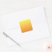 Geel & Sinaasappel Ombre Vierkante Sticker (Envelop)