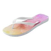 Geel Sinaasappel Paarse Moderne Sjabloon Vrouwen Teenslippers (Schuin)