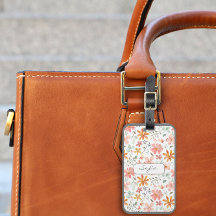 Geel sinaasappel patroonnaam Bagagelabel