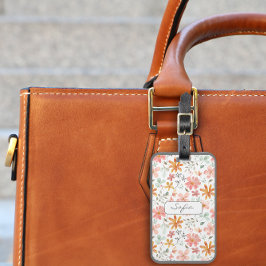 Geel sinaasappel patroonnaam Bagagelabel