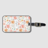 Geel sinaasappel patroonnaam Bagagelabel (Voorkant (horizontaal))