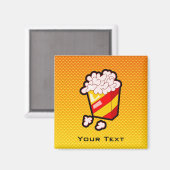 Geel Sinaasappel Popcorn Magneet (Voorkant / Achterkant)