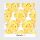 Geel Sinaasappel Roos Patronen Bloemen Tuin Sticker (Vel)