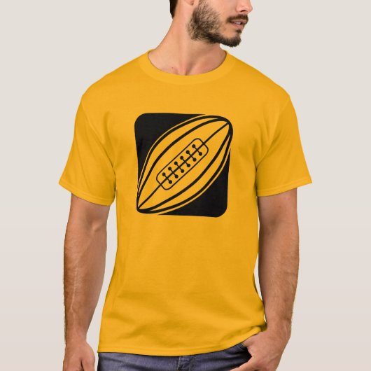Geel Sinaasappel rugby T-shirt (Voorkant)