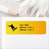 Geel Sinaasappel snowboarden Etiket (Insitu)