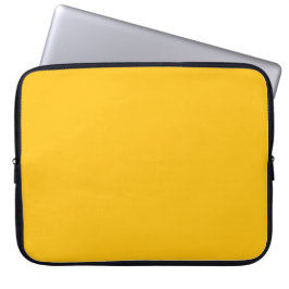 Geel Sinaasappel Stevige Kleur Laptop Sleeve