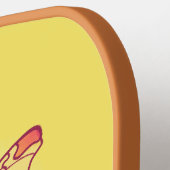 Geel Sinaasappel Vlinder Luna Moth Meisje Naam Pickleball Paddle (Links Detail)