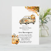 Geel Sinaasappel  Vrachtwagen Bachelorette Party Kaart (Staand voorkant)