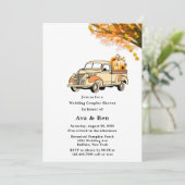 geel Sinaasappel  vrachtwagen bruiloft koppels dou Kaart (Staand voorkant)