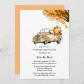geel Sinaasappel  vrachtwagen bruiloft koppels dou Kaart (Voorkant / Achterkant)