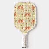 Geel Sinaasappel Vrouwelijke Coquette Bows Pickleball Paddle (Achterkant)