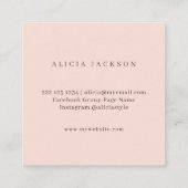 Geel sinaasappel waterverf bloemblaadjes bruiloft  vierkante visitekaartje (Achterkant)