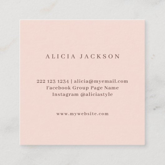 Geel sinaasappel waterverf bloemblaadjes bruiloft vierkante visitekaartje (Achterkant)