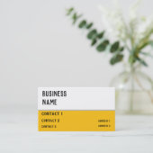geel-sinaasappel&wit minimalistisch visitekaartje (Staand voorkant)