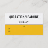 geel-sinaasappel&wit minimalistisch visitekaartje (Achterkant)