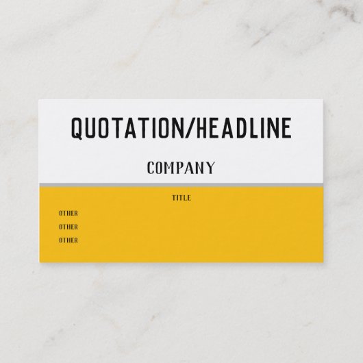 geel-sinaasappel&wit minimalistisch visitekaartje (Achterkant)