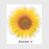Geel Sinaasappel Zonnebloem Kiss-Cut Sticker (Vel)