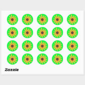Geel Sinaasappel Zonnebloem Schilderen Stickers (Vel)