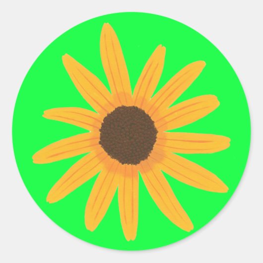 Geel Sinaasappel Zonnebloem Schilderen Stickers (Voorkant)
