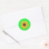 Geel Sinaasappel Zonnebloem Schilderen Stickers (Envelop)