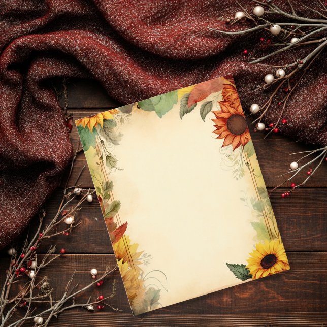  Geel Sinaasappel Zonnebloem Scrapbook Papier (Creator heeft geüpload)