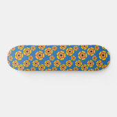 Geel Sinaasappels bloemenpatroon Persoonlijk Skateboard (Horizontaal)